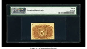 image for: Fr. 1234 5c Second Issue PMG Choice Uncirculated 64 EPQ.
