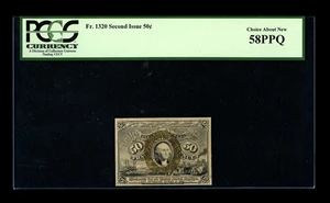 image for: Fr. 1320 50c Second Issue PCGS Choice About New 58PPQ.