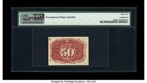 image for: Fr. 1322 50c Second Issue PMG Gem Uncirculated 65 EPQ. Though this may be the most common of the Fiber Paper issues in Gem, ...