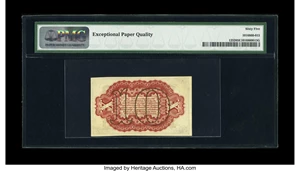 image for: Fr. 1252 10c Third Issue PMG Gem Uncirculated 65 EPQ. Attractive and deep bronzing is noted on the front and back. The margi...