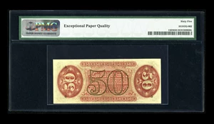 image for: Fr. 1325 50c Third Issue Spinner PMG Gem Uncirculated 65 EPQ. Very nice margins, deep, original embossing and perfect color ...