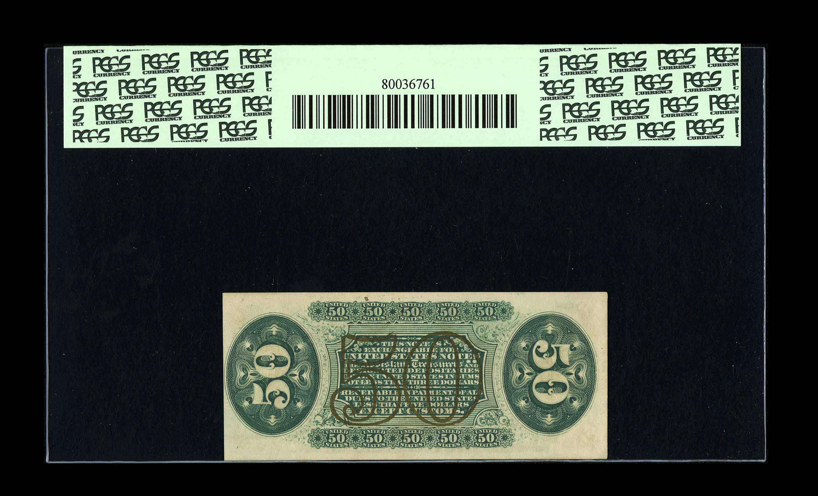 image for: Fr. 1334 50c Third Issue Spinner PCGS Very Choice New 64. A little tightness is seen in the right margin on this otherwise o...