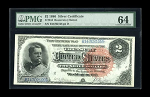 image for: Fr. 243 $2 1886 Silver Certificate PMG Choice Uncirculated 64.