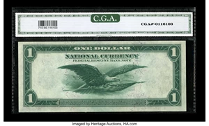 image for: Fr. 710 $1 1918 Federal Reserve Bank Note CGA Gem Uncirculated 66. This is a nice note for a high-grade type collection....