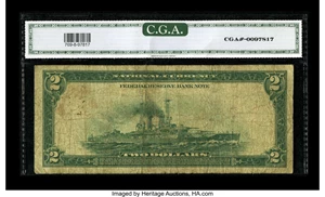 image for: Fr. 769 $2 1918 Federal Reserve Bank Note CGA Very Good 08. The census of eleven known notes makes this one of the rarest Ba...
