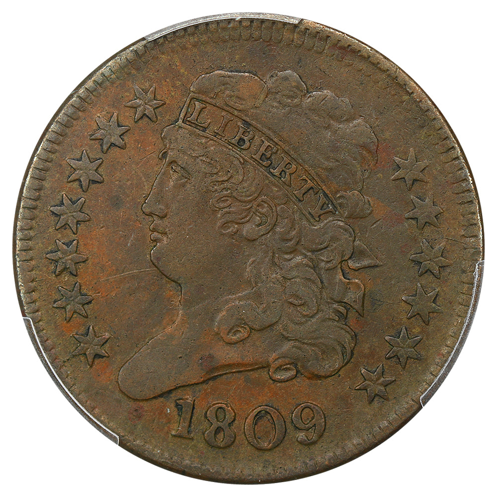 image for: 1809 1/2c PCGS XF40 (Circle in 0)