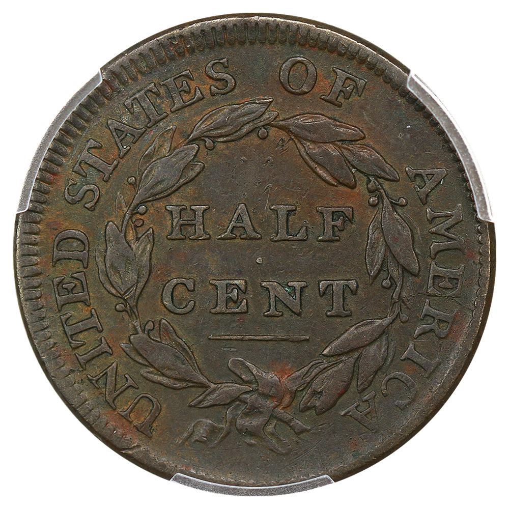 image for: 1809 1/2c PCGS XF40 (Circle in 0)