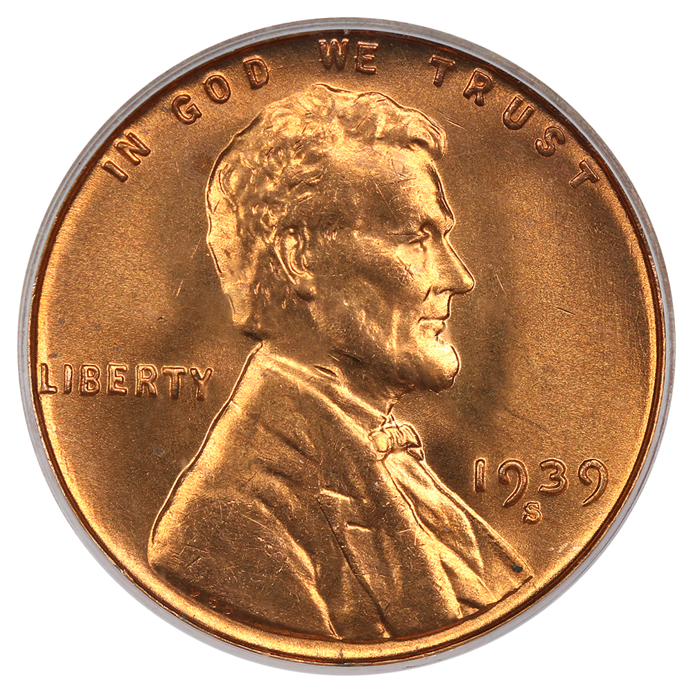 1939-S 1c PCGS MS66 RD