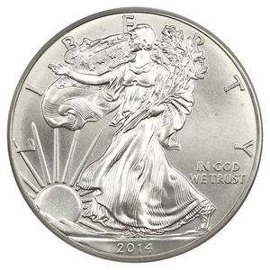image for: 2014 Silver Eagle $1 PCGS MS70 (First Strike Mercanti Signature)