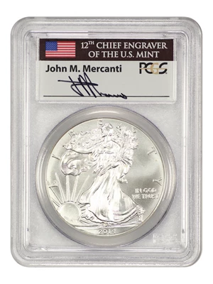 image for: 2014 Silver Eagle $1 PCGS MS70 (First Strike Mercanti Signature)