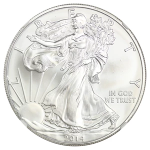 image for: 2014-(S) Silver Eagle $1 NGC MS70 (Mercanti Autograph)