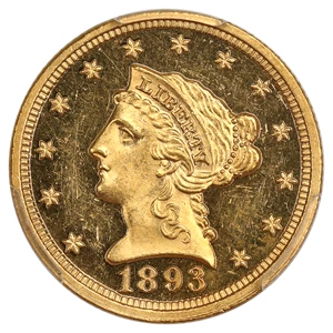 image for: 1893 2 1/2 PCGS Proof 63 DCAM