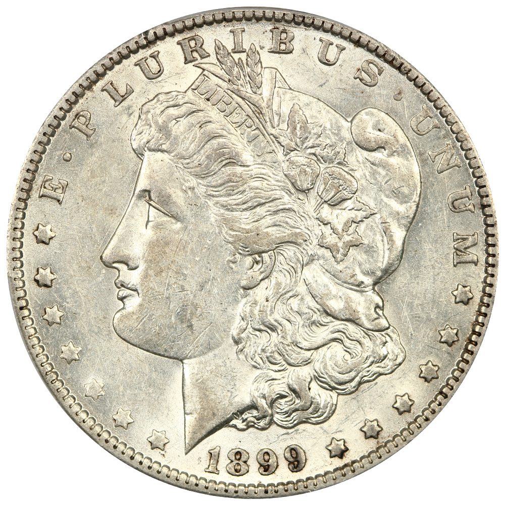 1899-O $1 PCGS AU50 (Top 100 VAM-31 Micro O)
