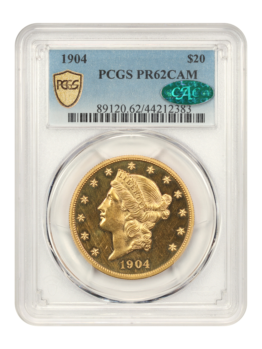 image for: 1904 $20 PCGS/CAC Proof 62 CAM