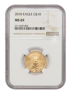 image for: 2010 Gold Eagle $10 NGC MS69