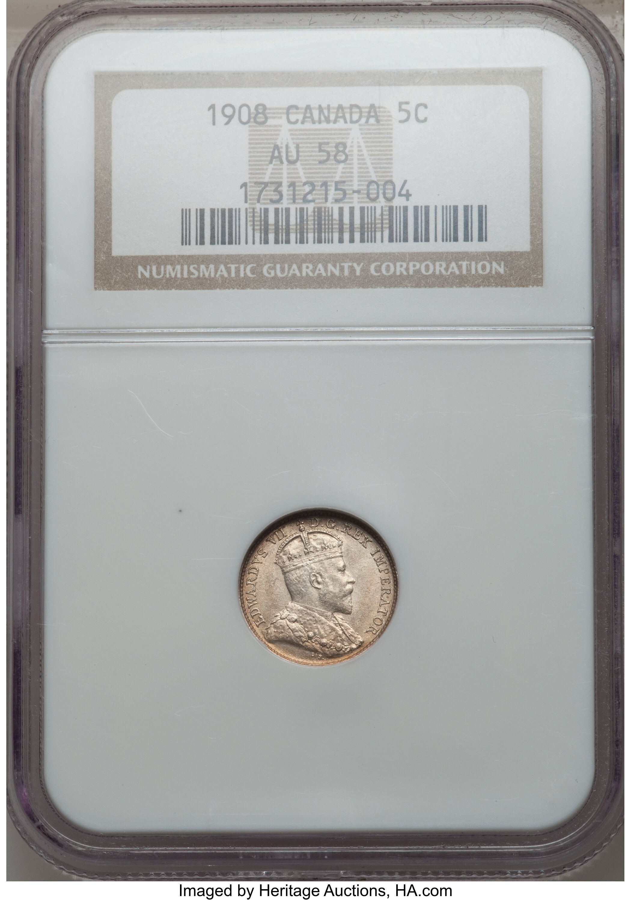 Edward VII 5 Cents 1908