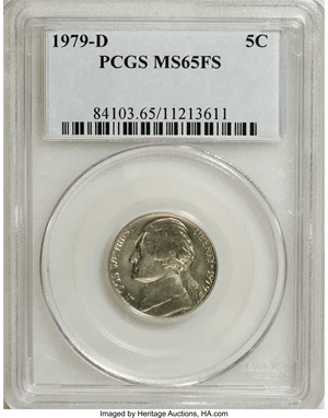 image for: 1979-D 5C MS65 Full Steps PCGS. PCGS Population (58/30). NGC Census: (4/2). (#84103)...