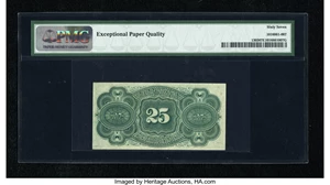 image for: Fr. 1303 25c Fourth Issue PMG Superb Gem Uncirculated 67 EPQ. A glorious example of this type and perhaps one of the finest ...