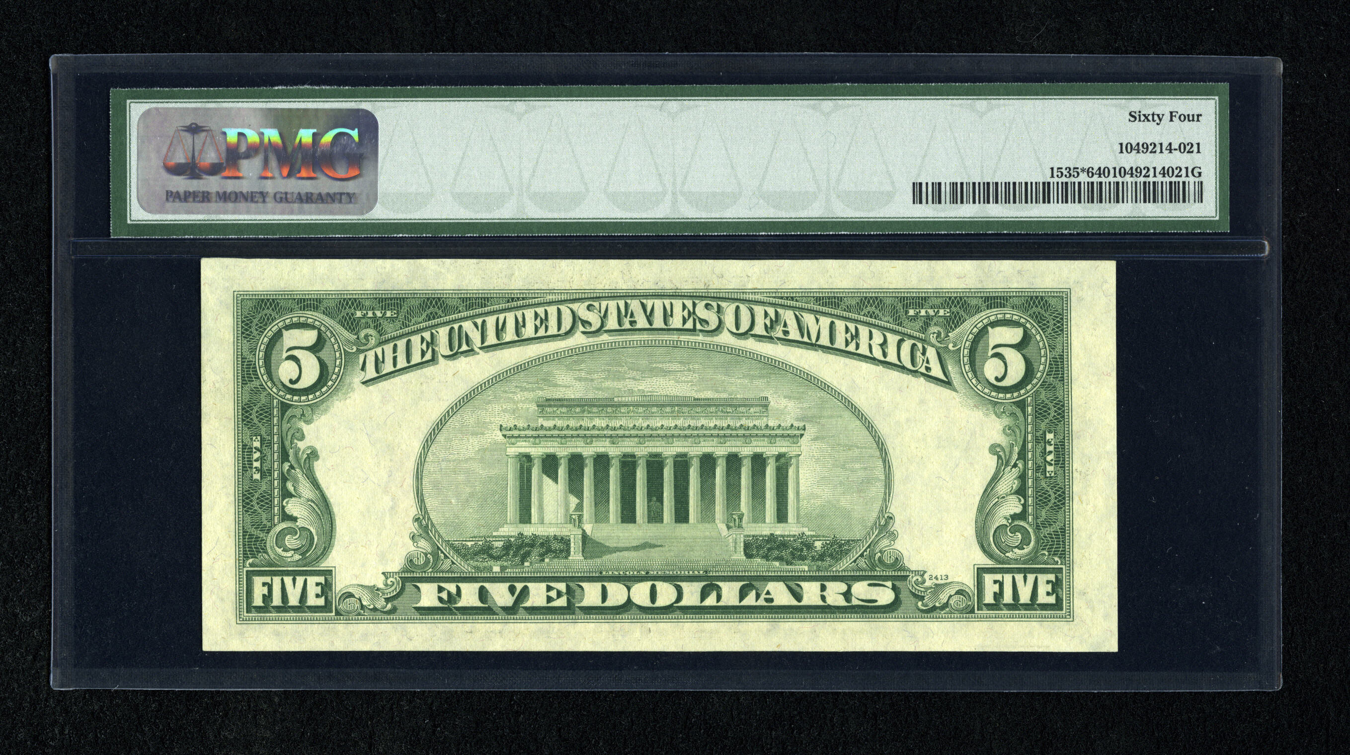 image for: Fr. 1535* $5 1953C Legal Tender Note. PMG Choice Uncirculated 64.The margins on this issue are solid....