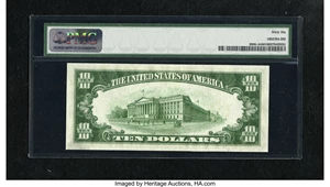 image for: Fr. 2006-A $10 1934A Federal Reserve Note. PMG Gem Uncirculated 66.A screaming gem example of this early Boston FRN that h...