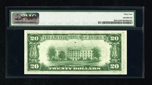 image for: Fr. 2055-G $20 1934A Mule Federal Reserve Note. PMG Choice Uncirculated 64.The margins are perfectly ample....