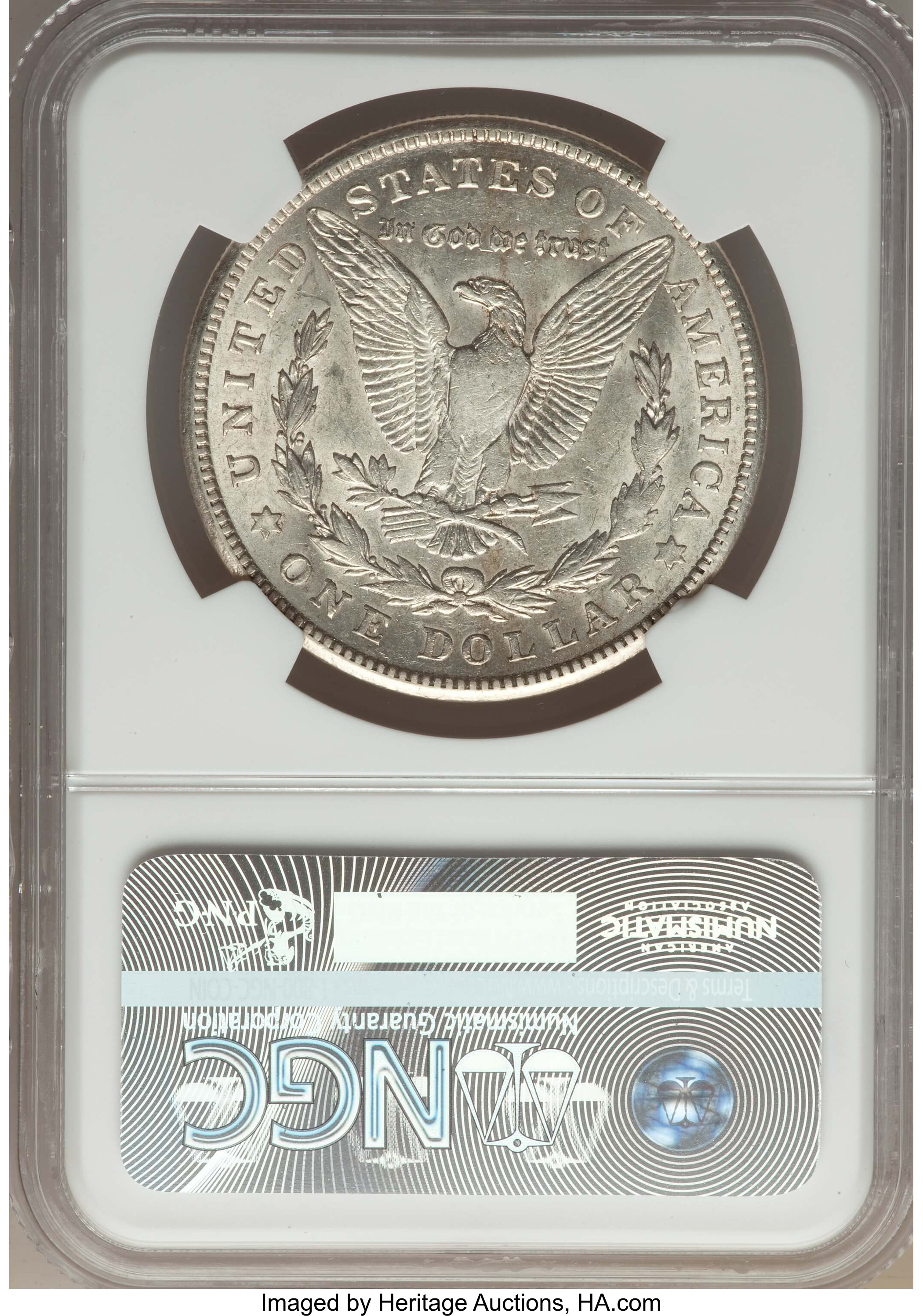 image for: 1921-S $1 "B-U" Die Gouge, No S, VAM-6B(1B), AU53 NGC. Hitlist-40. NGC Census: (0/0). PCGS Population (1/15)....