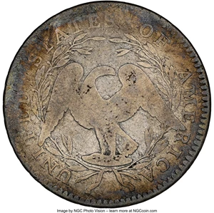 image for: 1795 50C 2 Leaves, O-102, T-26, R.3, VG10 NGC. NGC Census: (4/17). PCGS Population: (2/13). CDN: $1,500 Whsle. Bid for NGC/...
