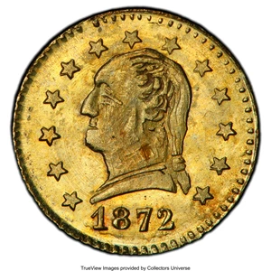 image for: 1872 25C Washington Head Round 25 Cents, BG-818, Low R.4, MS64 PCGS. PCGS Population: (38/35 and 0/0+). NGC Census: (11/13 ...