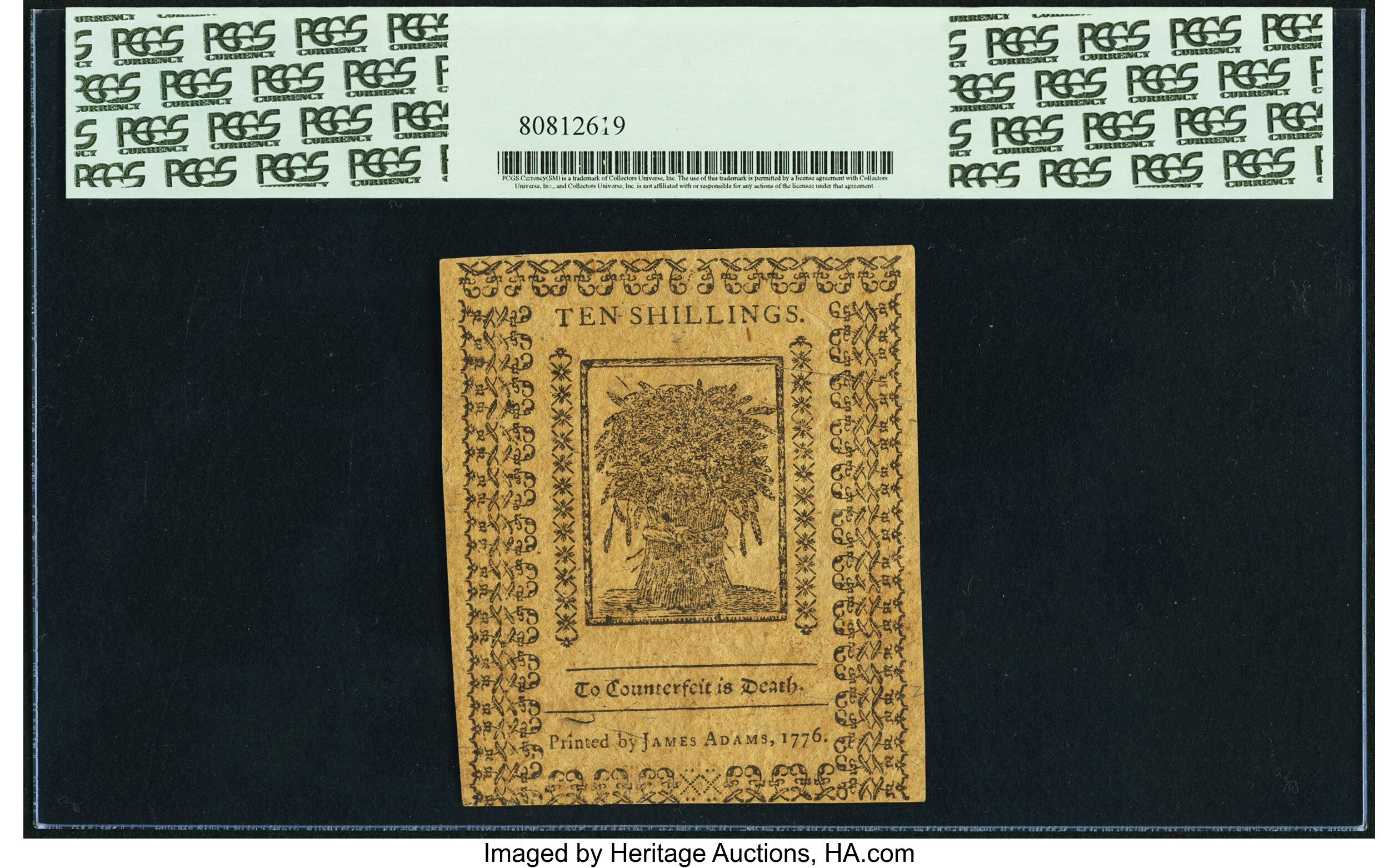 image for: Delaware January 1, 1776 10s PCGS Choice New 63PPQ....