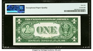 image for: Fr. 1608* $1 1935A Silver Certificate Star. PMG Gem Uncirculated 66 EPQ....