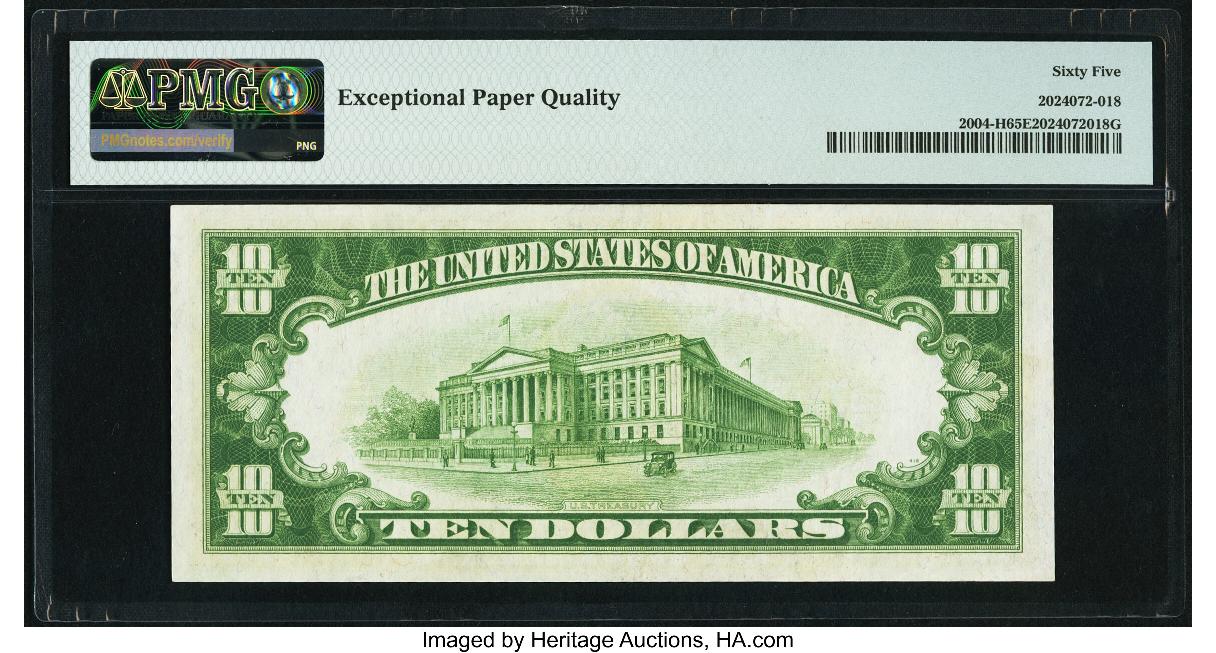 image for: Fr. 2004-H $10 1934 Federal Reserve Note. PMG Gem Uncirculated 65 EPQ....