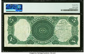 image for: Fr. 84 $5 1907 Legal Tender PMG Very Fine 25....