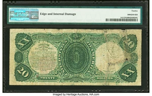 image for: Fr. 141 $20 1880 Legal Tender PMG Fine 12 Net....