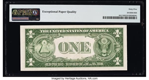 image for: Fr. 1611* $1 1935B Silver Certificate Star. PMG Gem Uncirculated 65 EPQ....