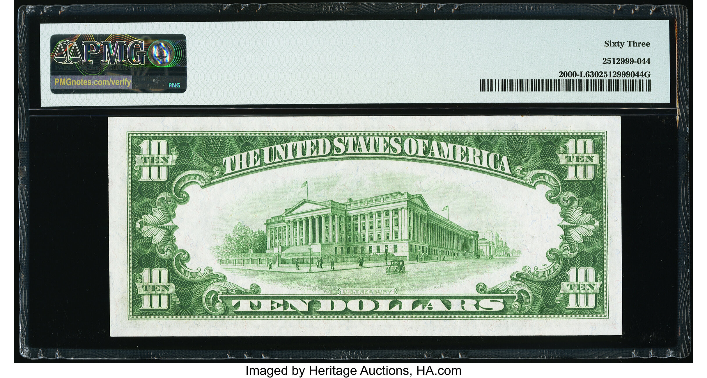 image for: Fr. 2000-L $10 1928 Federal Reserve Note. PMG Choice Uncirculated 63....