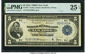 image for: Fr. 782 $5 1918 Federal Reserve Bank Note PMG Very Fine 25 EPQ....