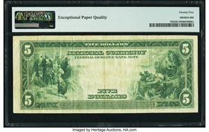 image for: Fr. 782 $5 1918 Federal Reserve Bank Note PMG Very Fine 25 EPQ....