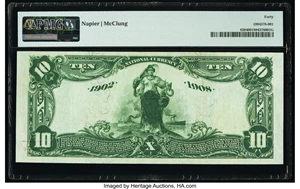 image for: Sacramento, CA - $10 1902 Date Back Fr. 620 The Capital National Bank Ch. # (P)10107 PMG Extremely Fine 40....