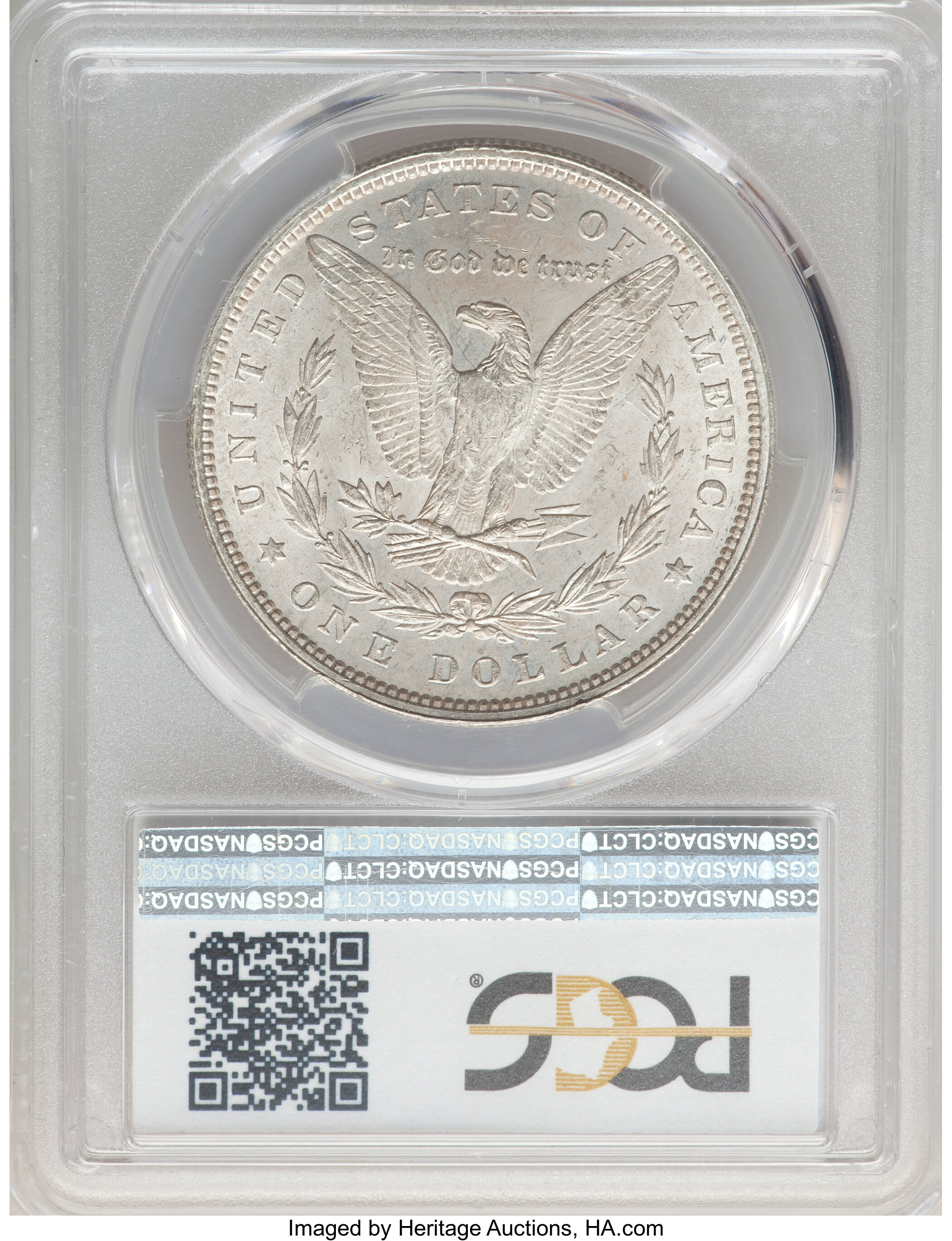 image for: 1880 $1 Clashed "IN," VAM-32A MS64 PCGS. A Hit List Variety. PCGS Population: (22/4). NGC Census: (0/0). MS64. ...