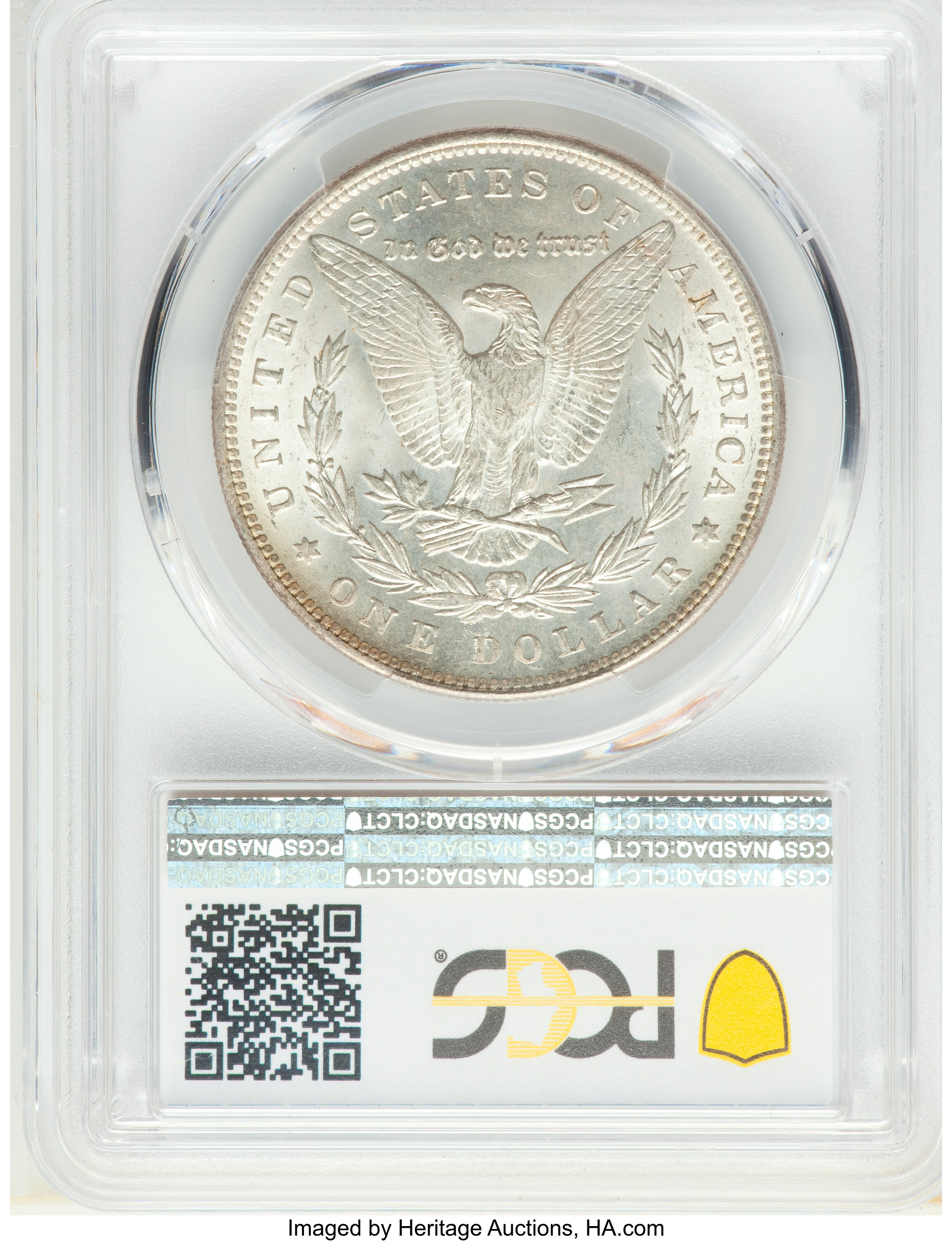image for: 1889 $1 VAM-5A, Pitted Reverse MS63 PCGS. A Hit List Variety. PCGS Population: (9/13). NGC Census: (0/0). MS63. ...