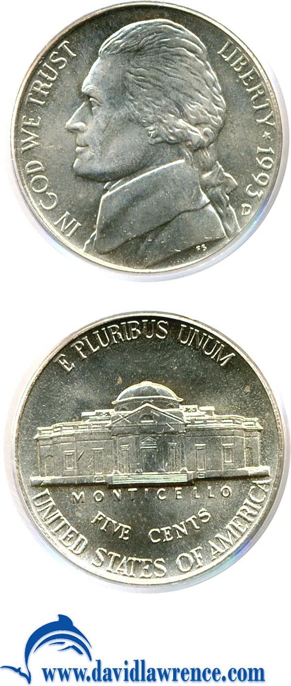 image for: 1993-D 5c  PCGS MS65 FS