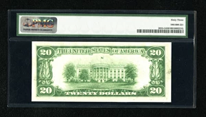 image for: Fr. 2055-G $20 1934A Mule Federal Reserve Note. PMG Choice Uncirculated 63....