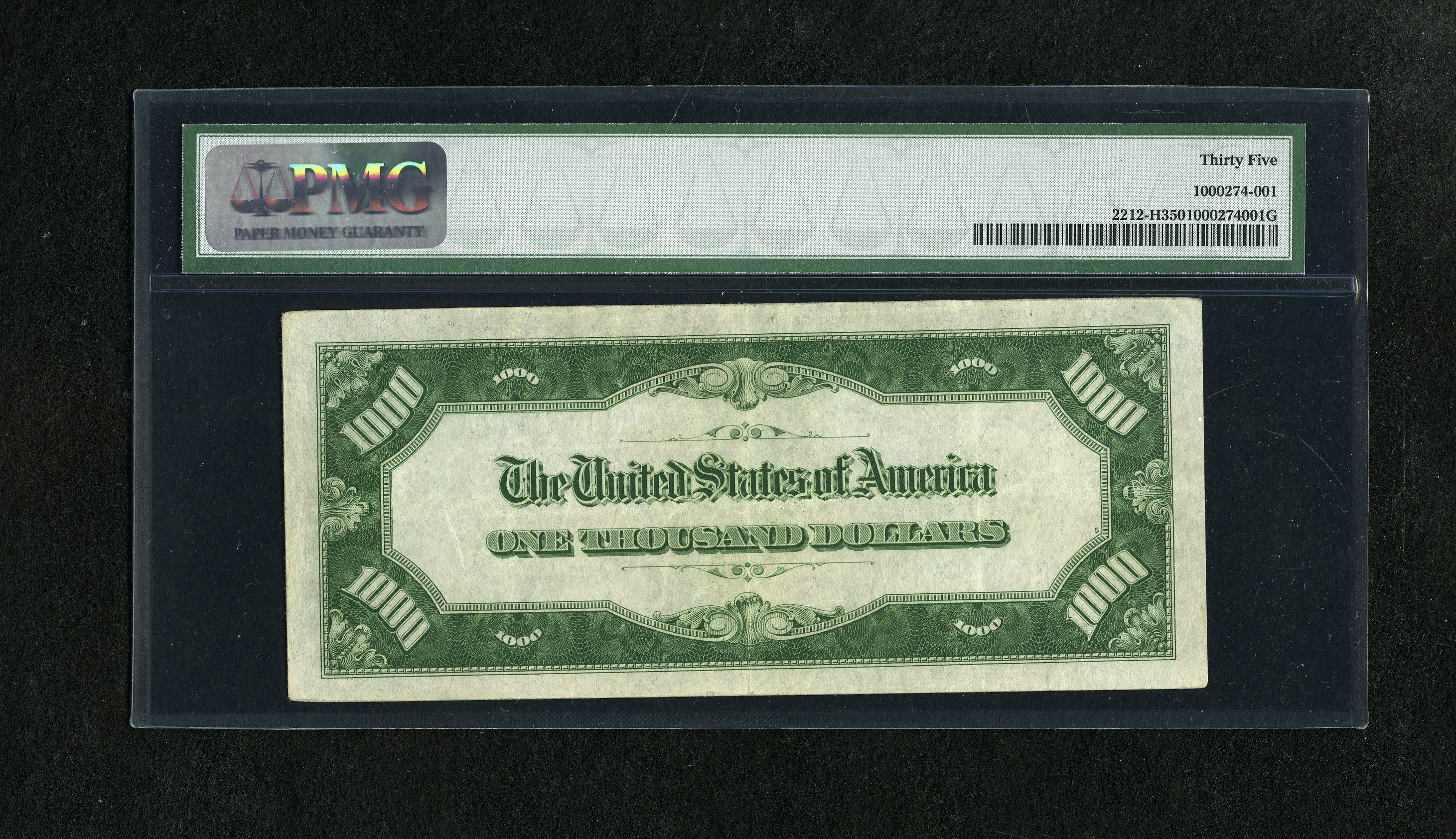 image for: Fr. 2212-H $1000 1934A Federal Reserve Note. PMG Choice Very Fine 35.Serial number embossing is noticed on this evenly han...