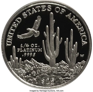 image for: 2001-W P$25 Quarter-Ounce Platinum Eagle PR69 Deep Cameo PCGS. PCGS Population (428/25). NGC Census: (0/0). Numismedia Wsl...