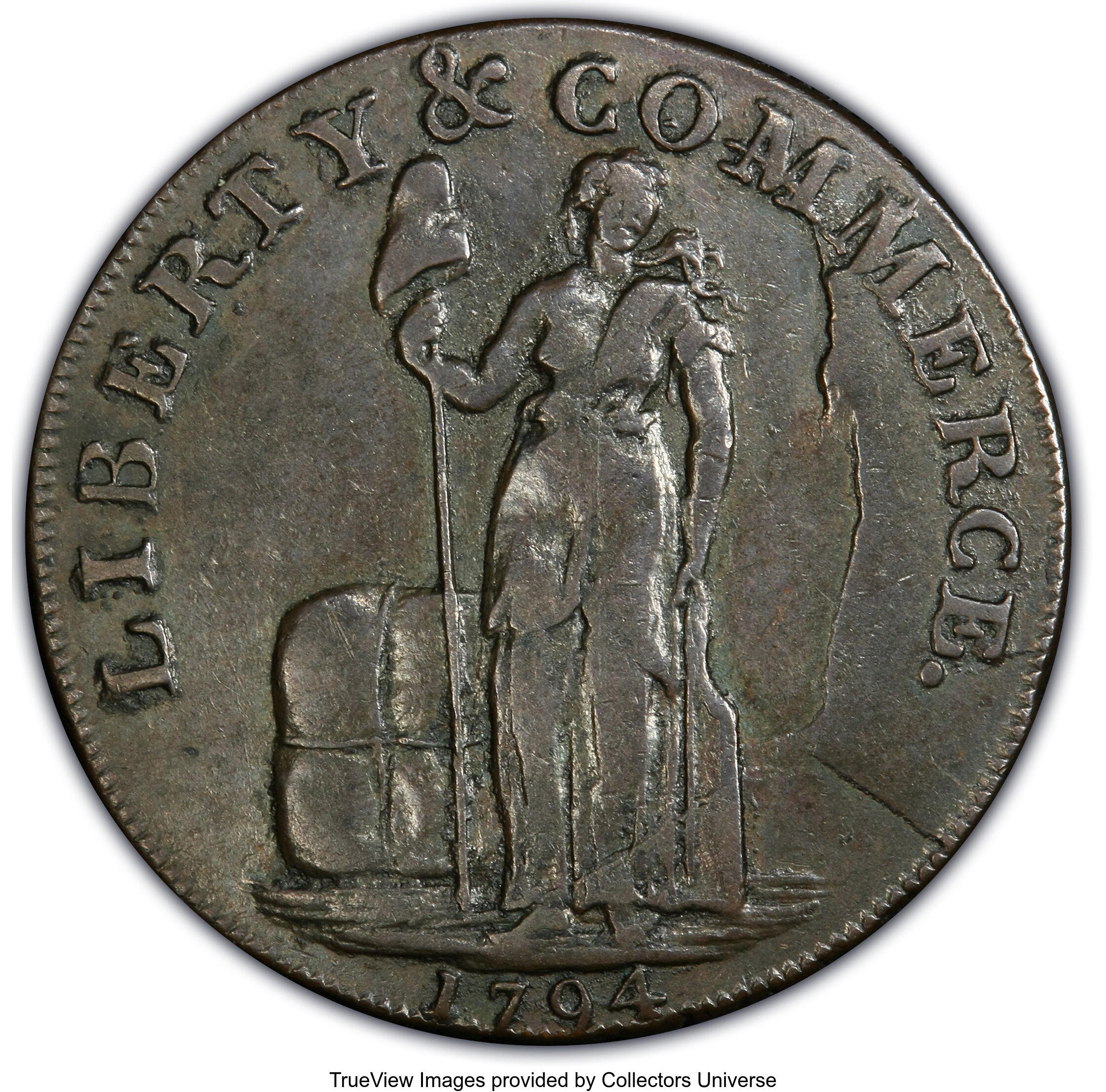 image for: 1794 CENT Talbot, Allum, & Lee Cent, Without NEW YORK, XF40 PCGS. Fuld-1, W-8560, R.5. Ex: Loye Lauder. This piece represen...