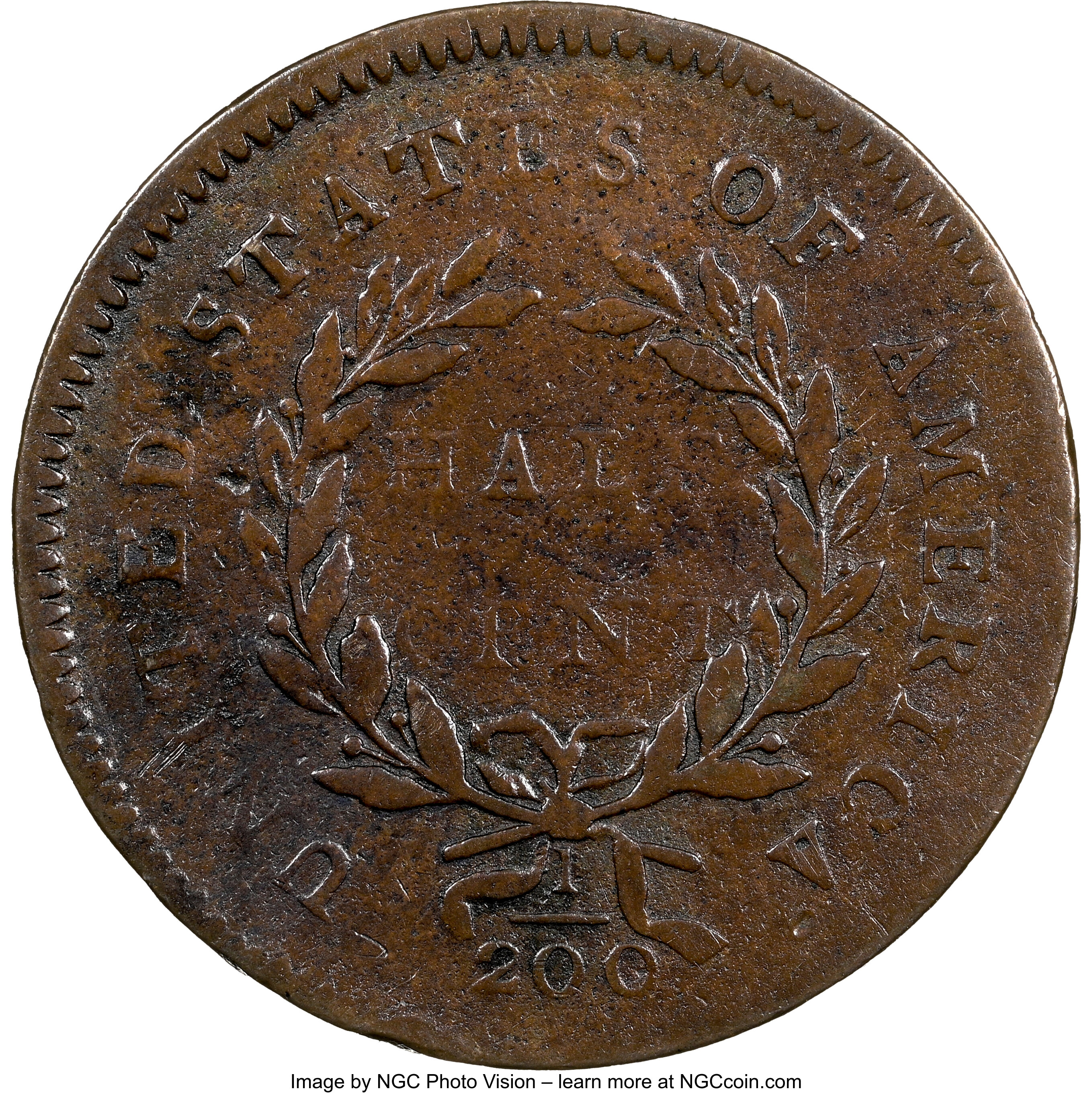 image for: 1794 1/2 C Normal Head, C-5a, B-3b, High R.4, Fine 15 NGC. Manley Die State 2.0, the rare late die state with heavy clash m...