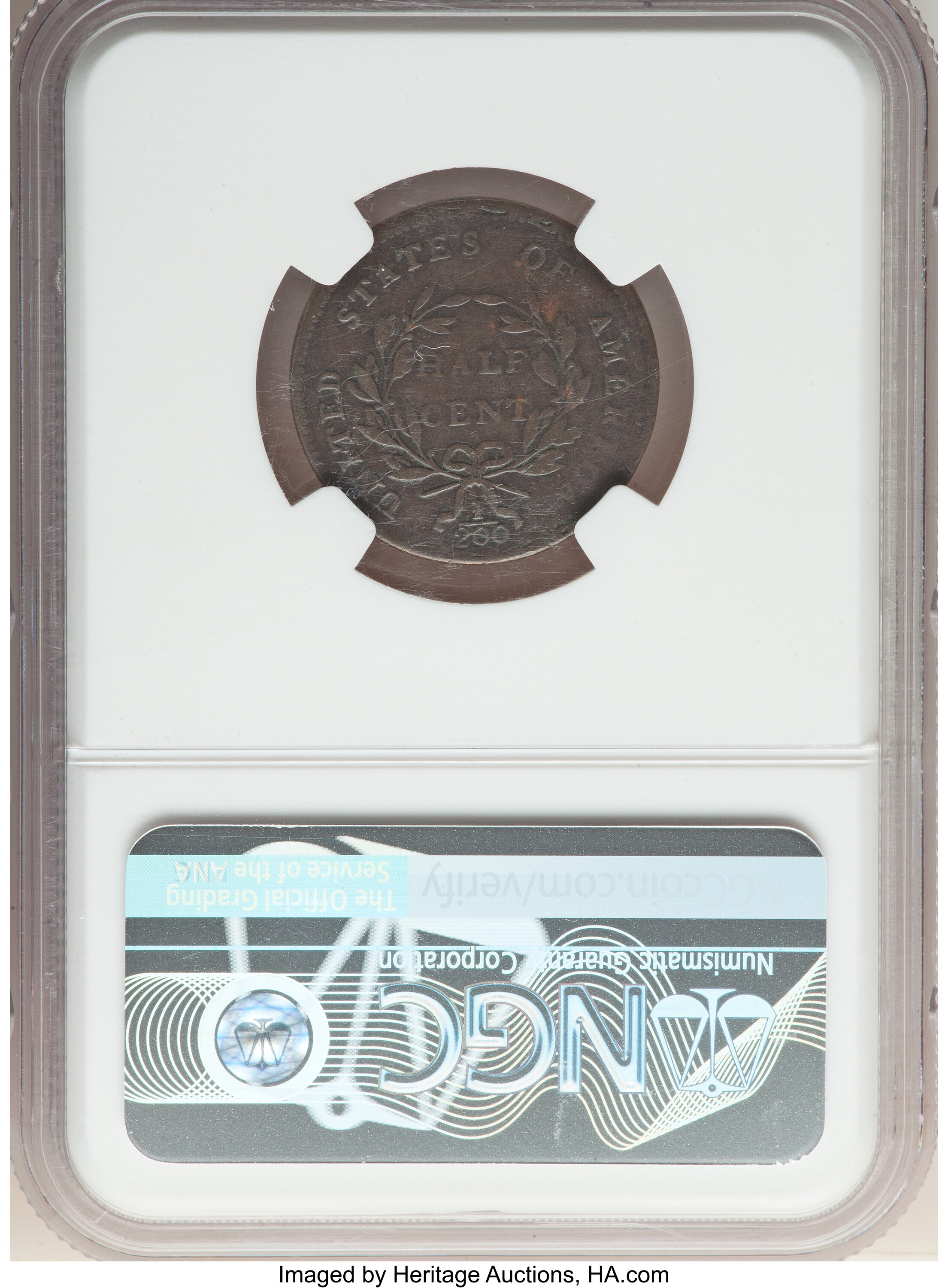 1797 1/2c Plain Edge, Centered Head MS BN VF30 BN thumbnail 2