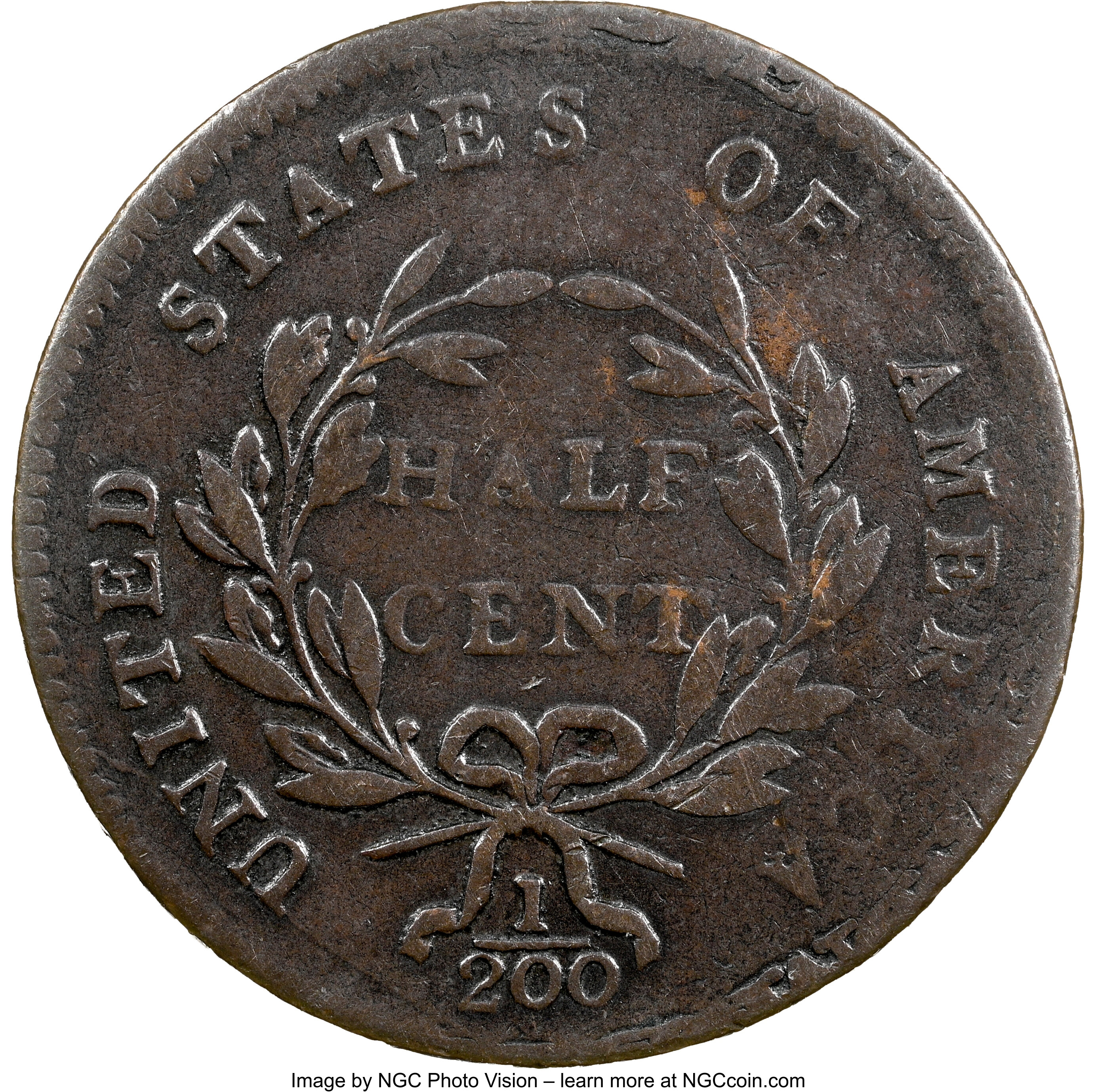 1797 1/2c Plain Edge, Centered Head MS BN VF30 BN thumbnail 3