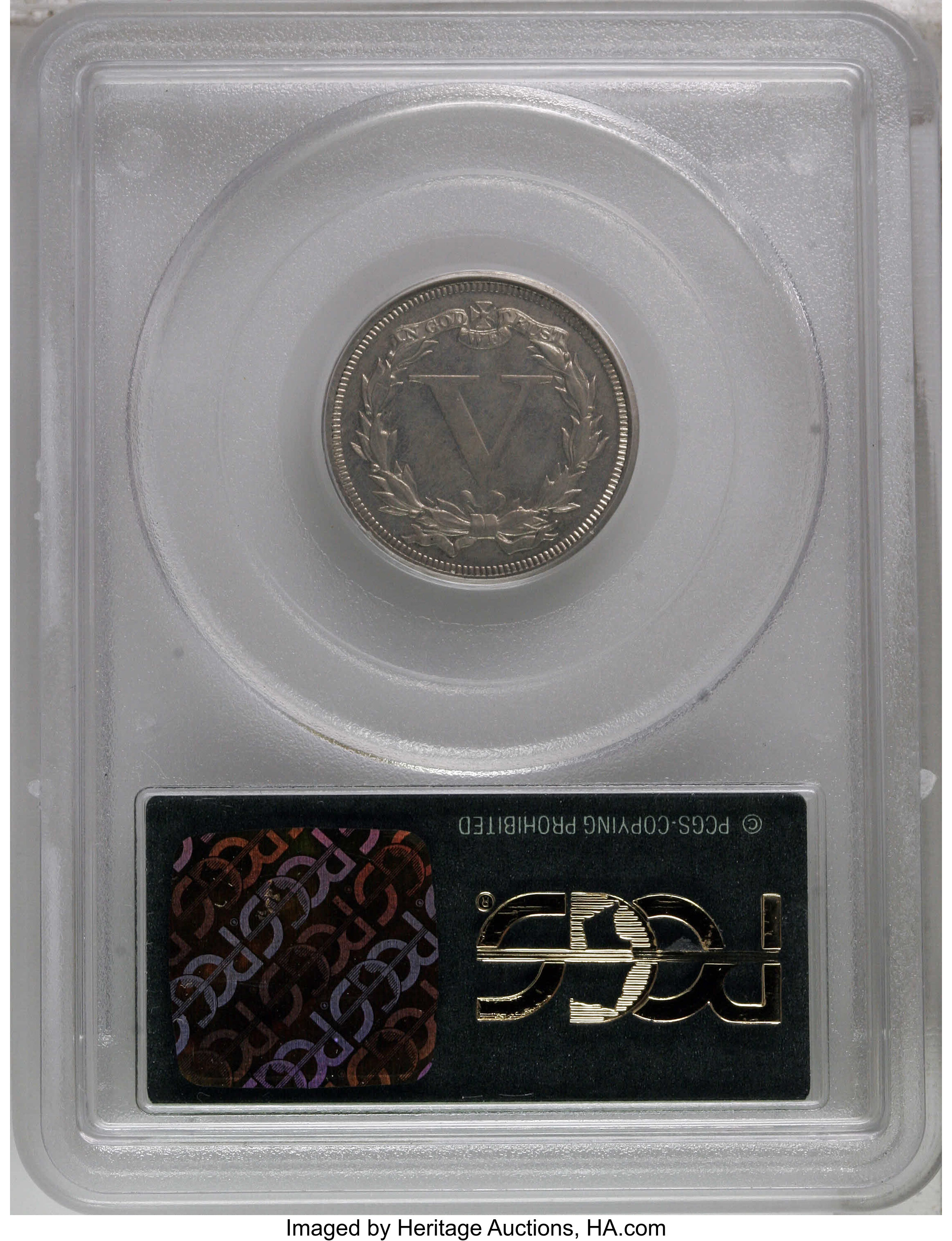 image for: 1869 5C Five Cents, Judd-684, Pollock-763, R.5, PR55 PCGS. Similar to the contemporary three cent nickel, but the Roman num...