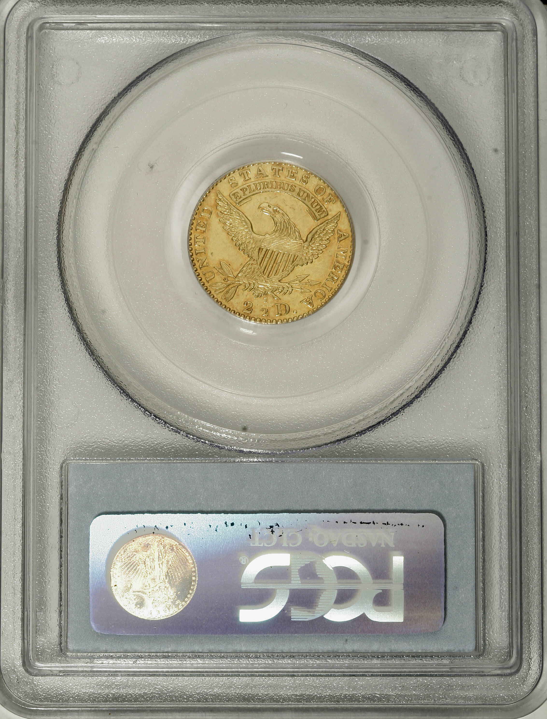 image for: 1825 $2 1/2 MS61 PCGS. Breen-6128, BD-2, High R.4. The repunched 5 in the date leans left and is below the adjacent 2; the ...